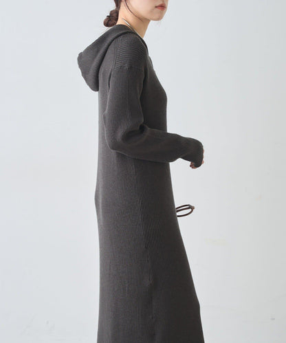 連帽拉鍊連衣裙