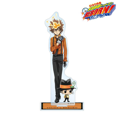 《家庭教師HITMAN REBORN!》_ 新繪插畫 沢田綱吉&里包恩 彩色襯衫ver. 大號亞克力立牌