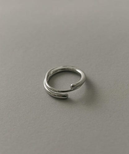 不鏽鋼漸變色交叉戒指