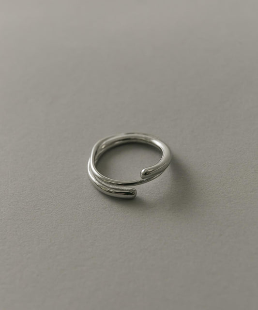 不鏽鋼漸變色交叉戒指