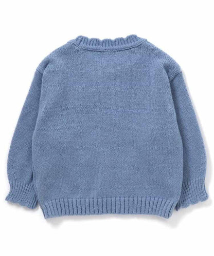 愛心花朵貓咪圖案針織衫_可機洗