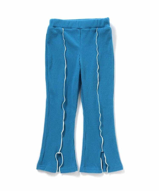 保暖荷葉邊喇叭打底褲 10分長度