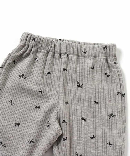 蝴蝶結內加絨羅紋打底褲/7days Style