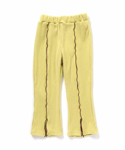 保暖荷葉邊喇叭打底褲 10分長度