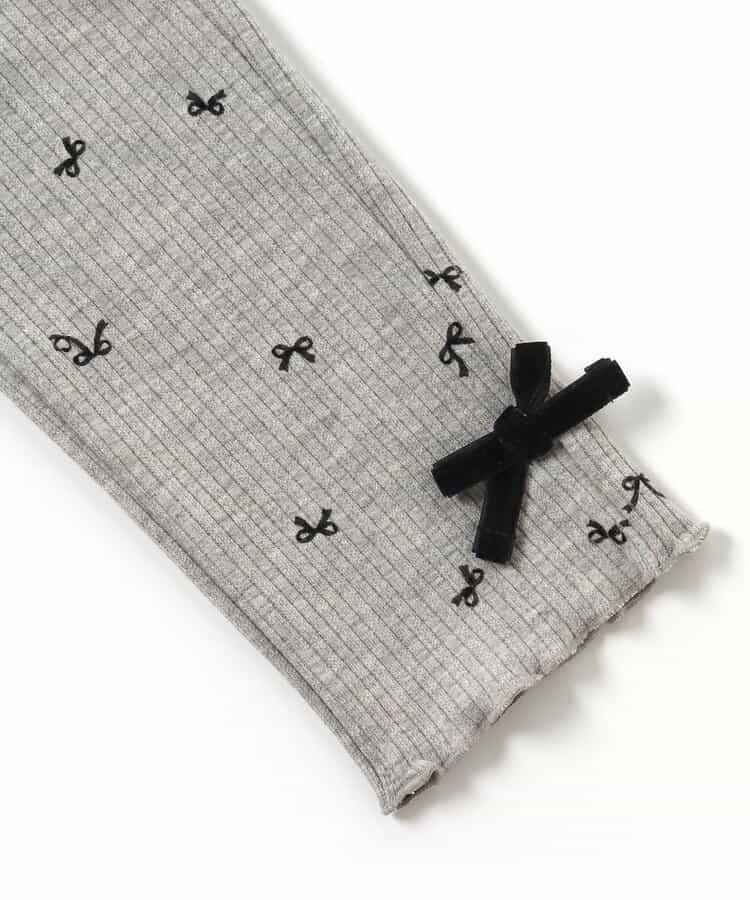 蝴蝶結內加絨羅紋打底褲/7days Style