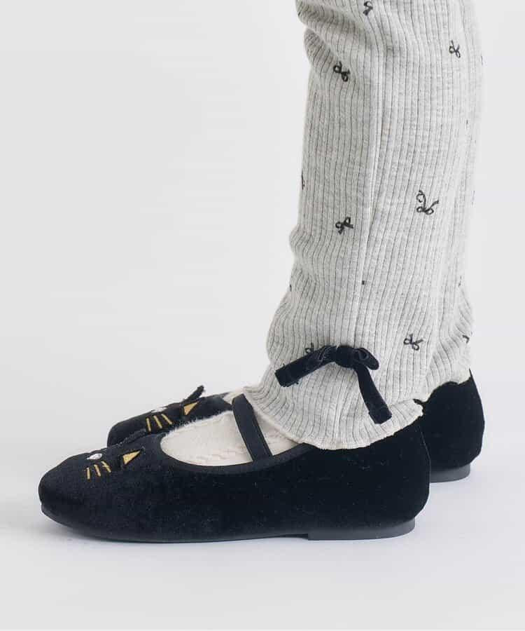 蝴蝶結內加絨羅紋打底褲/7days Style