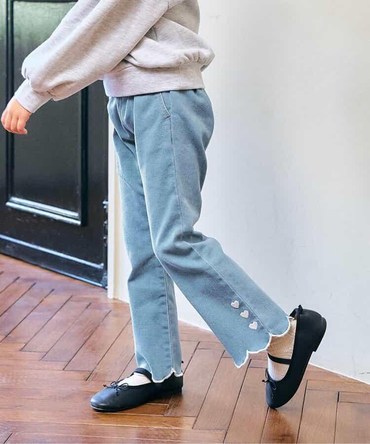 荷葉邊喇叭長褲 10分長度