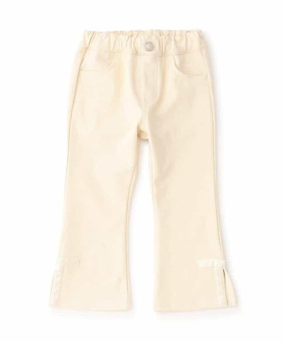 側邊蝴蝶結加絨喇叭褲 九分褲