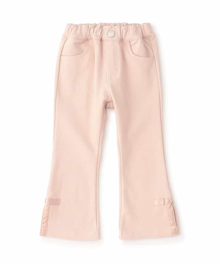 側邊蝴蝶結加絨喇叭褲 九分褲