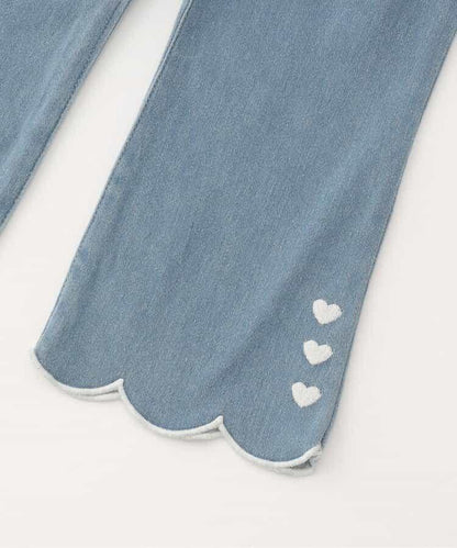 荷葉邊喇叭長褲 10分長度