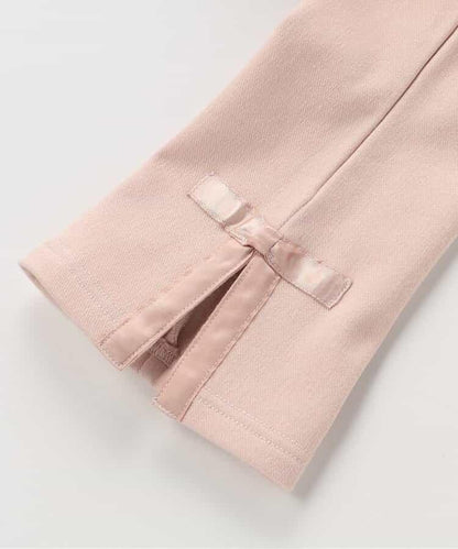 側邊蝴蝶結加絨喇叭褲 九分褲