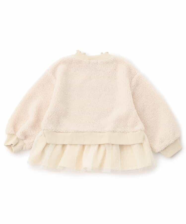 帶網紗刺繡絨面衛衣