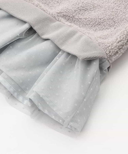 帶網紗刺繡絨面衛衣