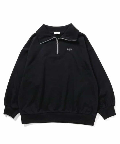 半拉鍊愛心寬鬆衛衣