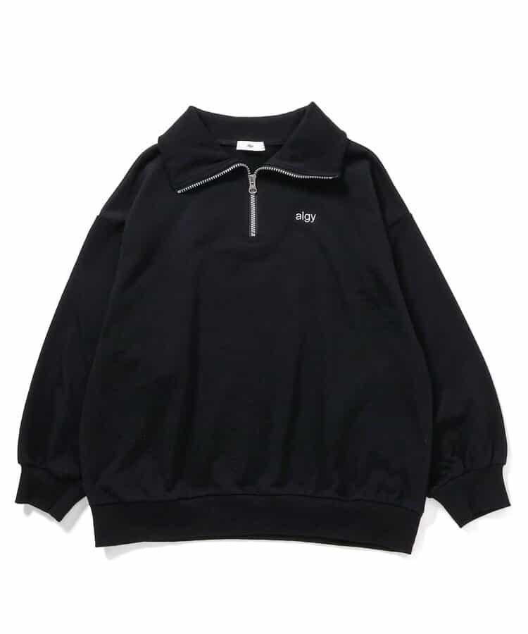 半拉鍊愛心寬鬆衛衣