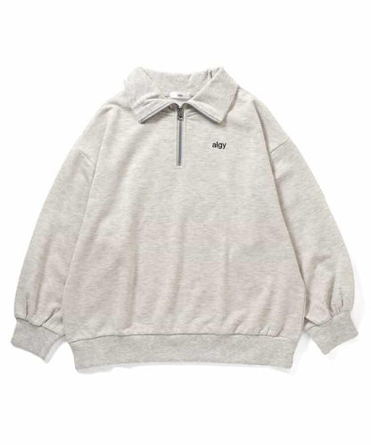 半拉鍊愛心寬鬆衛衣