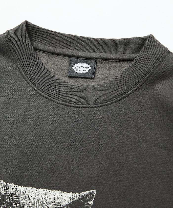 寬鬆版型前印花圓領衛衣 / CAT Portrait