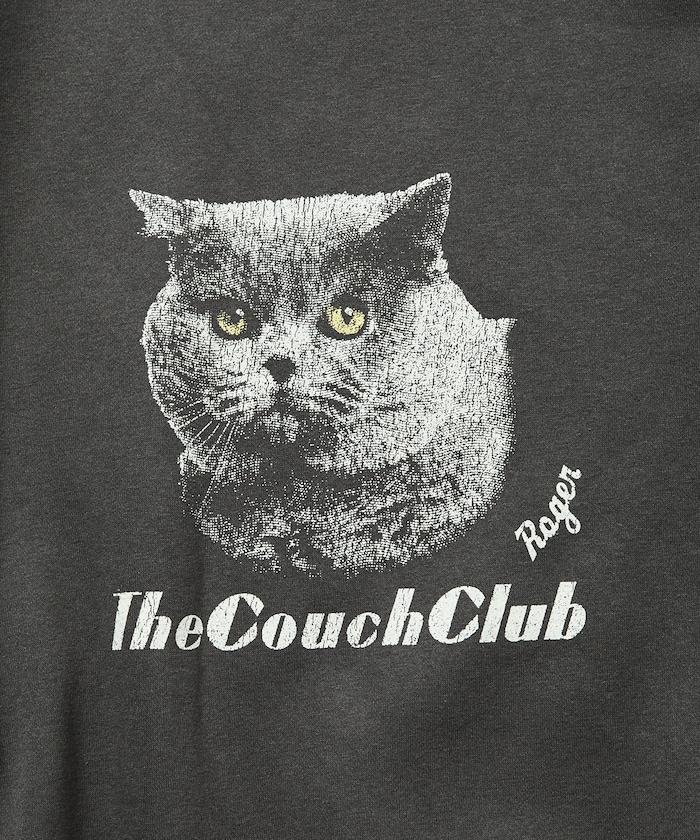 寬鬆版型前印花圓領衛衣 / CAT Portrait