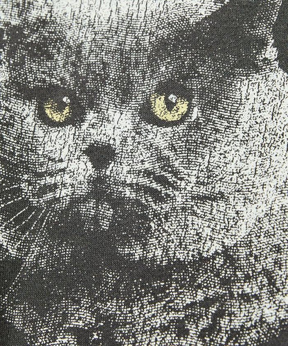 寬鬆版型前印花圓領衛衣 / CAT Portrait