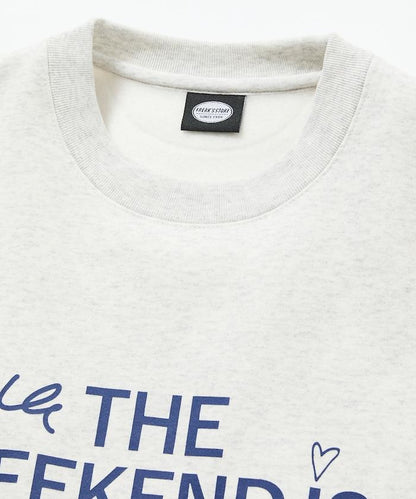 寬鬆版型前印花圓領衛衣 / THE WEEKEND