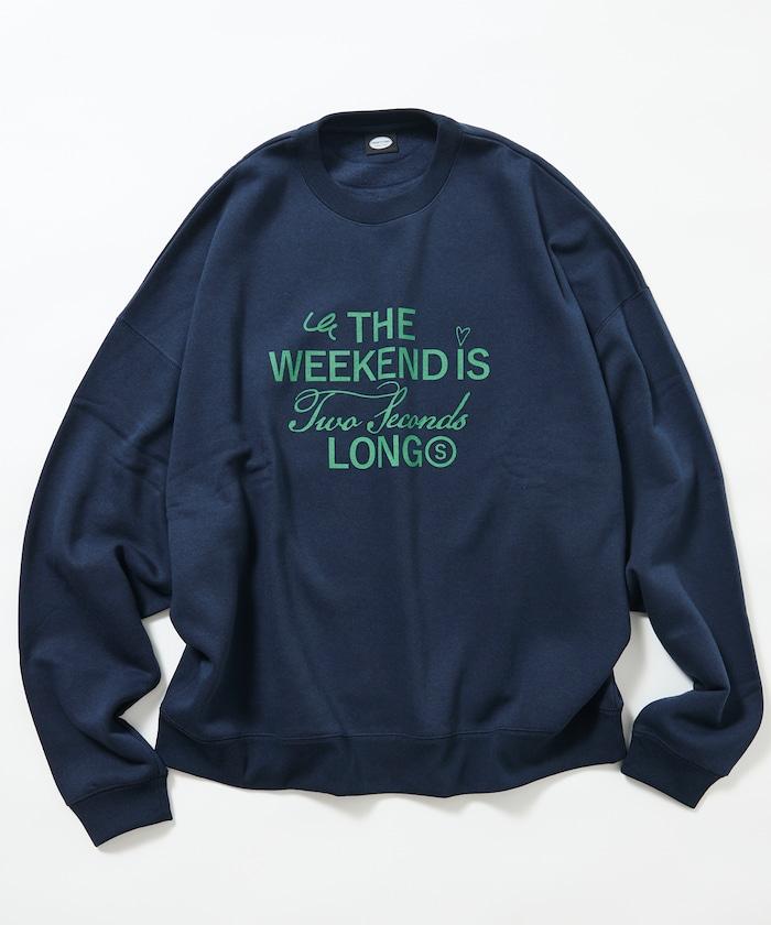 寬鬆版型前印花圓領衛衣 / THE WEEKEND