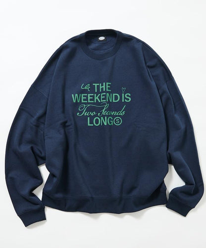 寬鬆版型前印花圓領衛衣 / THE WEEKEND