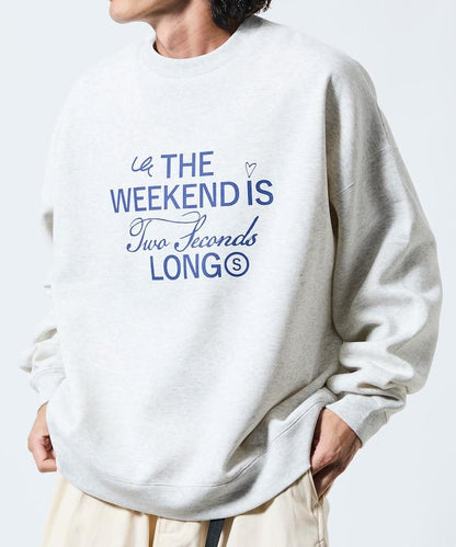 寬鬆版型前印花圓領衛衣 / THE WEEKEND