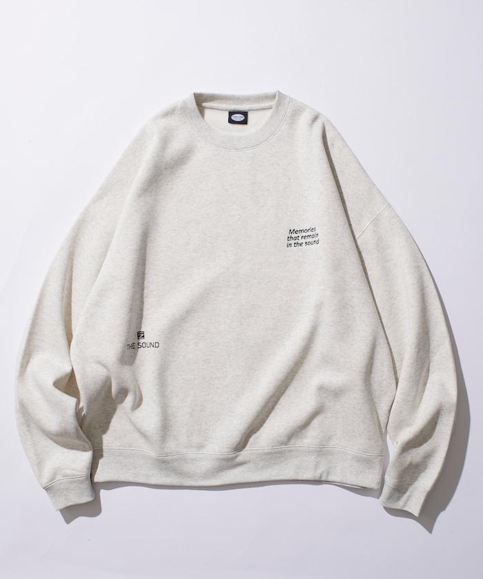 寬鬆版型 單點刺繡 後背印花 下襬抽繩 圓領衛衣