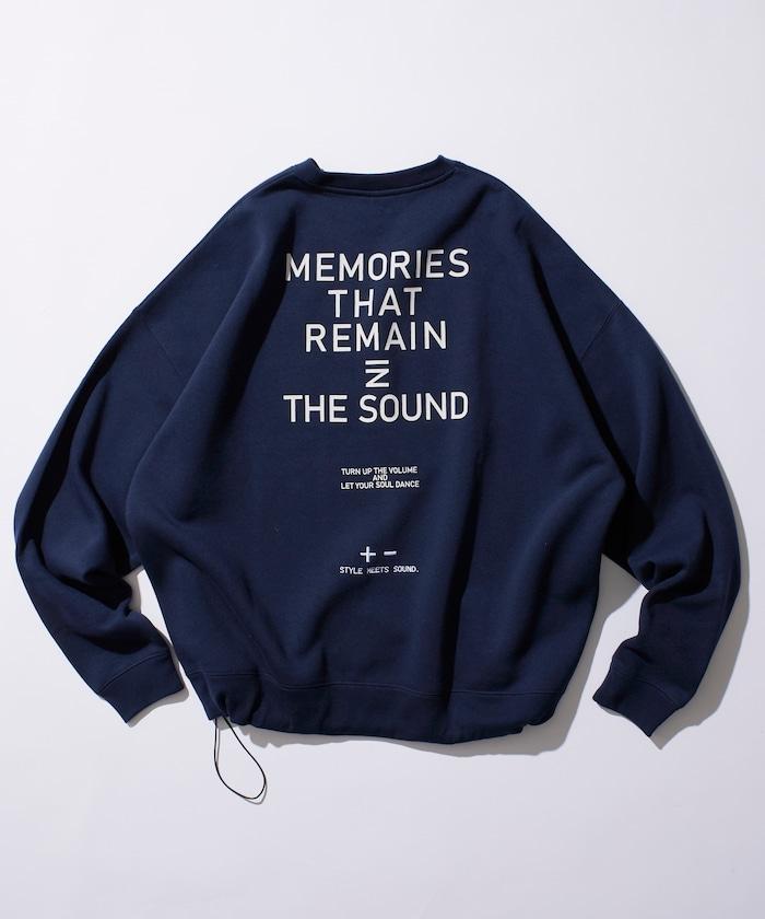 寬鬆版型 單點刺繡 後背印花 下襬抽繩 圓領衛衣