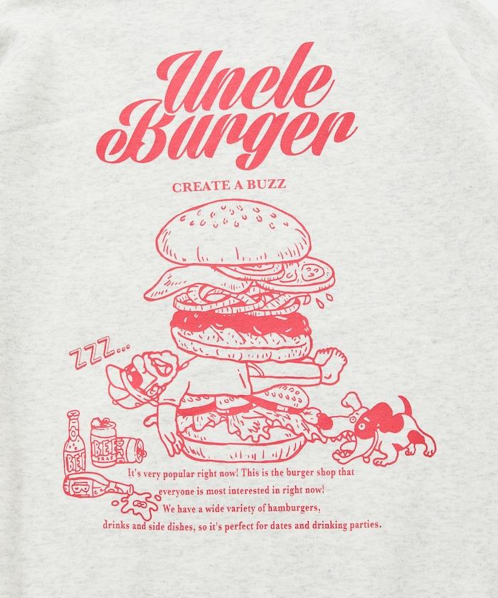 寬鬆版型背面印花圓領衛衣 / Uncle Burger
