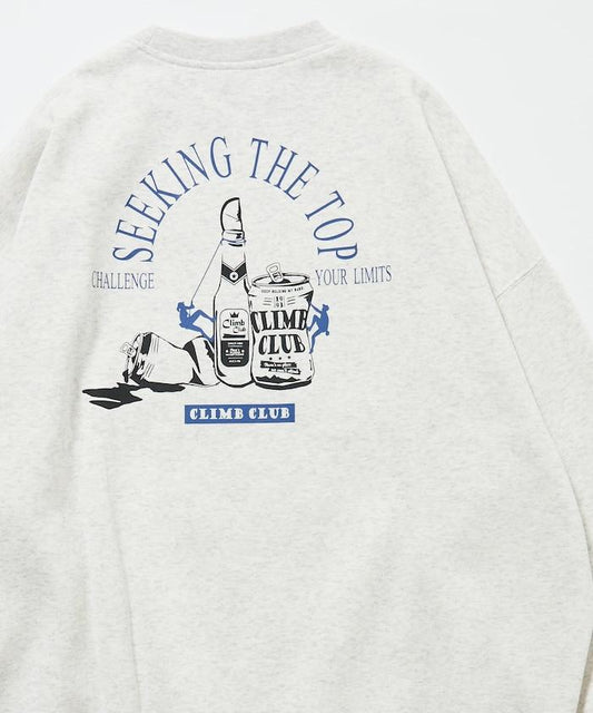 寬鬆版型背部印花圓領衛衣