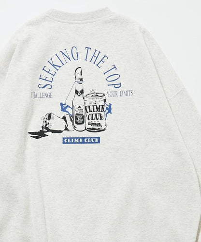 寬鬆版型背部印花圓領衛衣