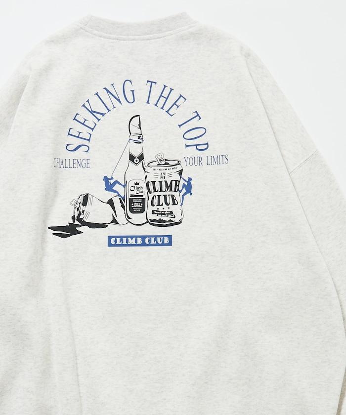 寬鬆版型背部印花圓領衛衣