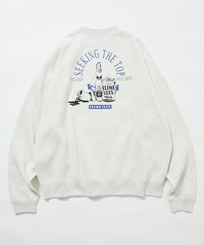 寬鬆版型背部印花圓領衛衣