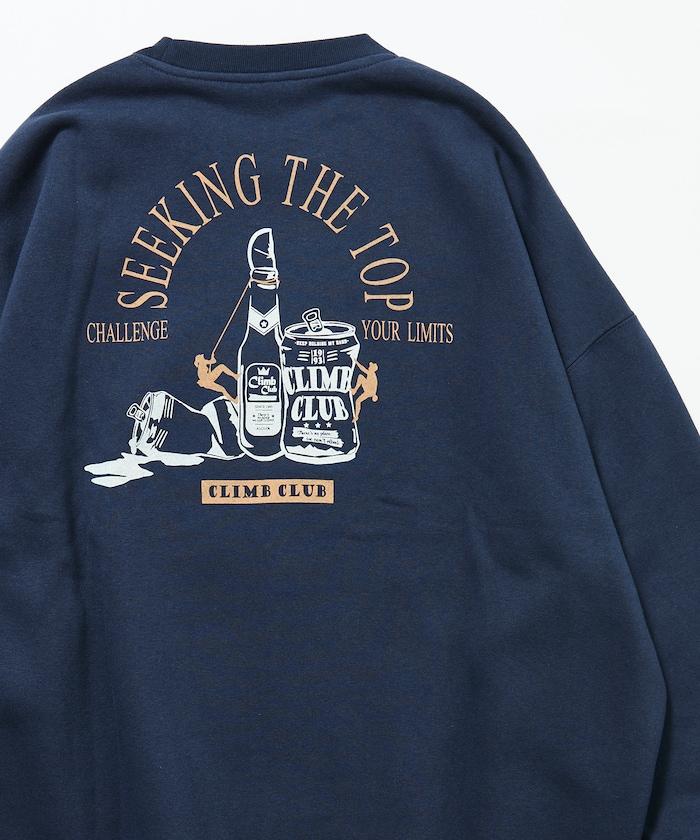 寬鬆版型背部印花圓領衛衣