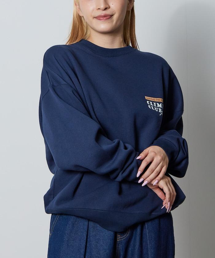 寬鬆版型背部印花圓領衛衣