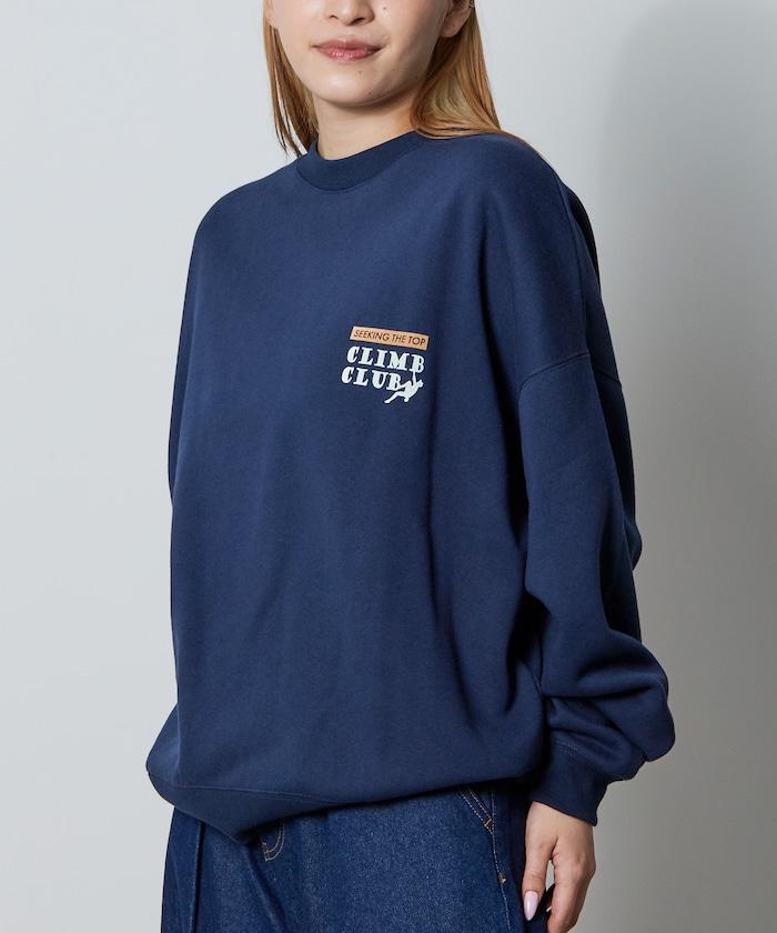 寬鬆版型背部印花圓領衛衣