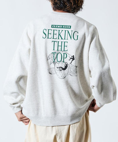 寬鬆版型背部印花圓領衛衣