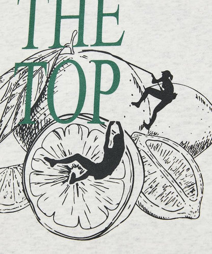 寬鬆版型背部印花圓領衛衣