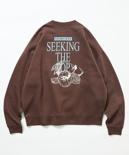 寬鬆版型背部印花圓領衛衣