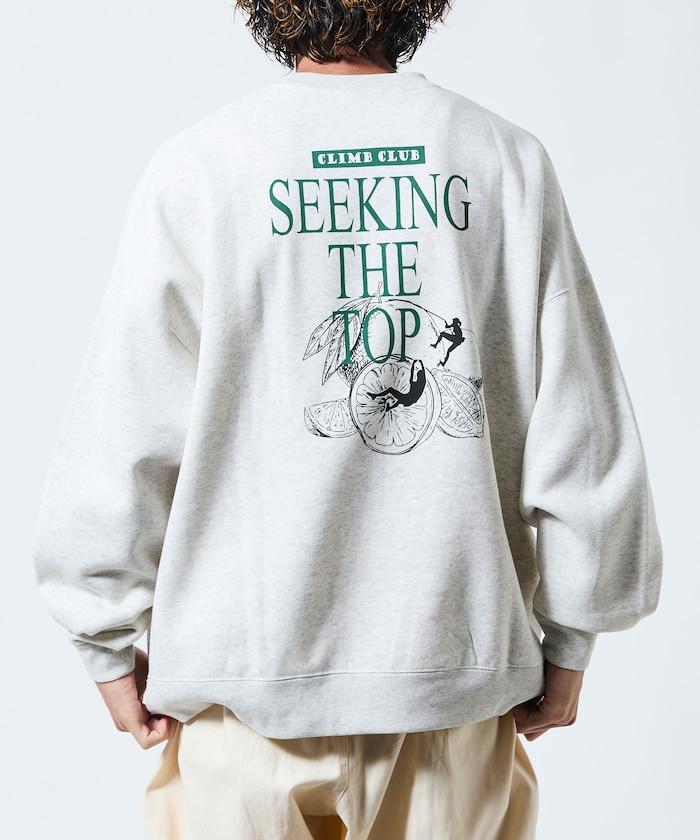 寬鬆版型背部印花圓領衛衣