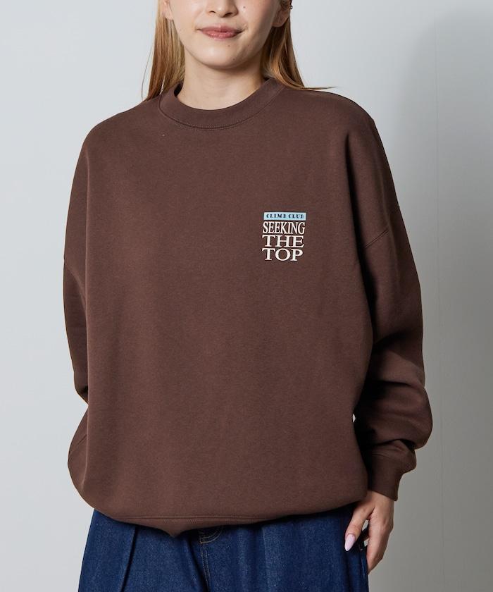 寬鬆版型背部印花圓領衛衣