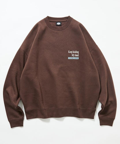 寬鬆版型背面印花圓領衛衣 / CLIMB CLUB Cat