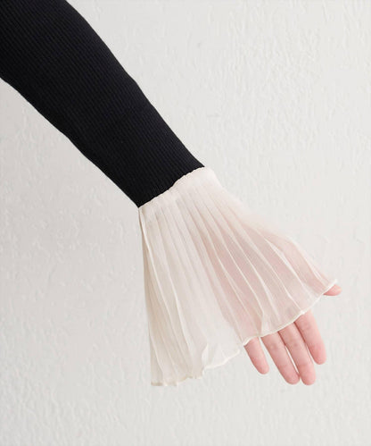 荷葉邊袖針織衫