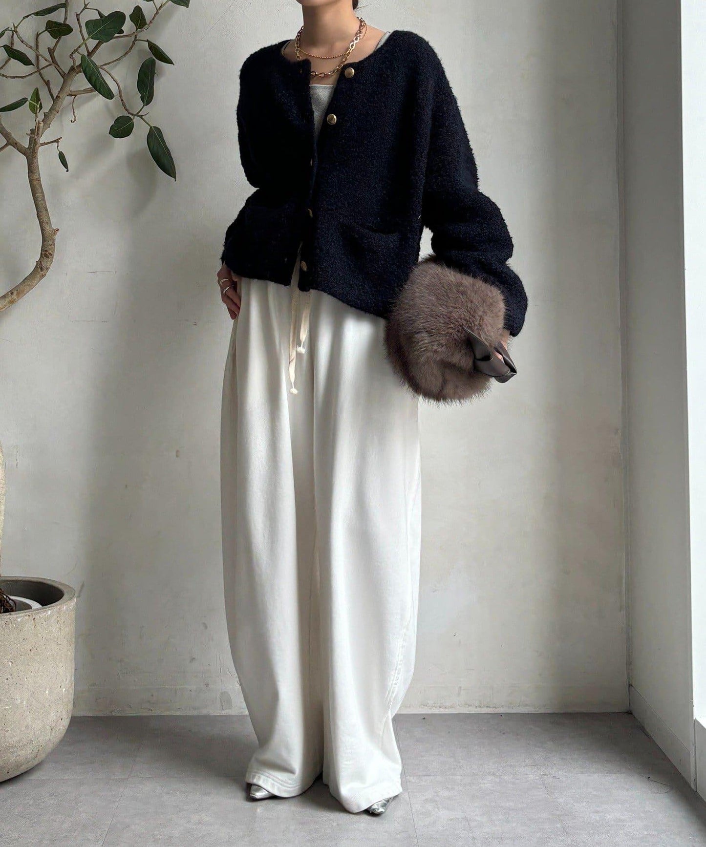 圈圈紗針織夾克