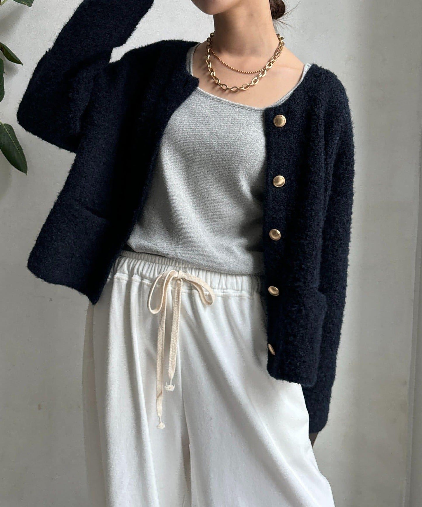 圈圈紗針織夾克