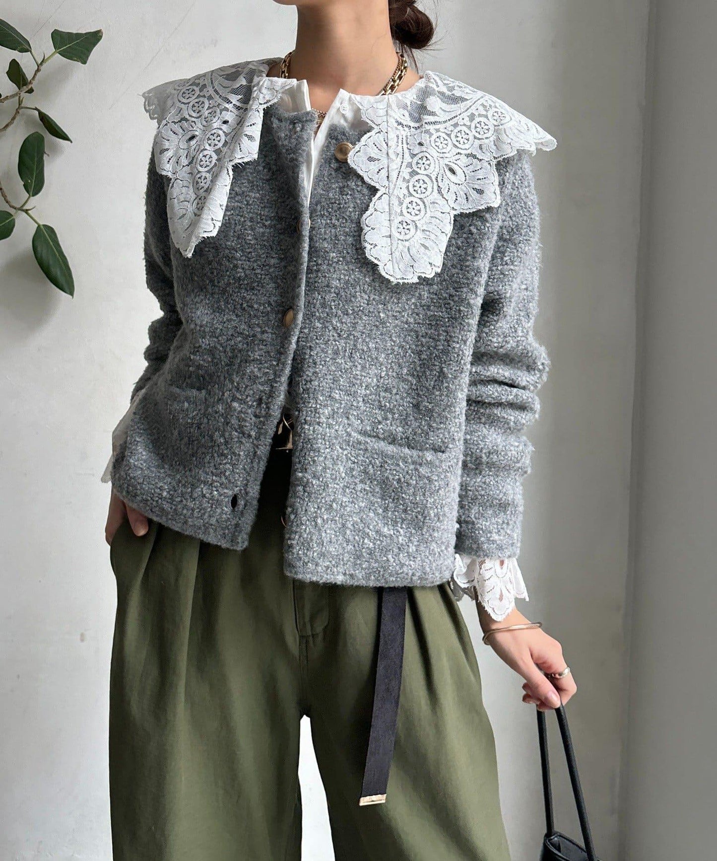 圈圈紗針織夾克