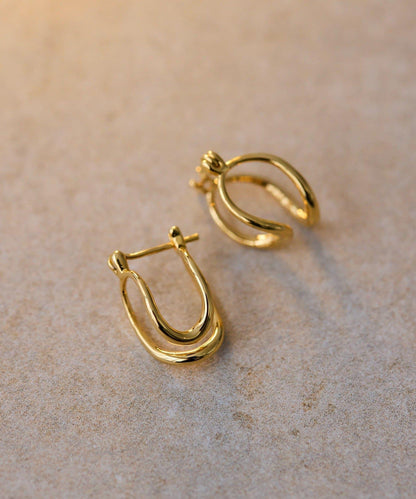 許願骨圓環耳環