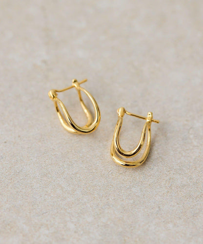 許願骨圓環耳環