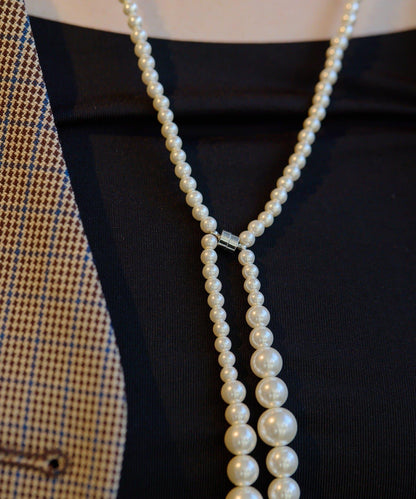 漸變珍珠磁性項鍊